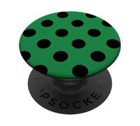 Polka Dots Green And Black, For Women Girls, Polka-Dot PopSockets Adhesive PopGrip