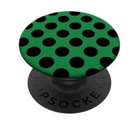 Polka Dots Green And Black, For Women Girls Polka-Dot PopSockets Adhesive PopGrip