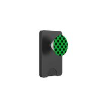 Polka Dots Green And Black For Women Girls Polka-Dot PopSockets PopWallet for MagSafe