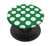 Polka Dots Green And White, For Women Girls Polka-Dot PopSockets Adhesive PopGrip