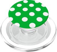 Polka Dots Green And White, For Women Girls Polka-Dot PopSockets PopGrip for MagSafe