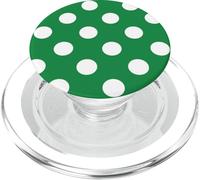Polka Dots Green And White, For Women Girls, Polka-Dot PopSockets PopGrip for MagSafe