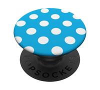 Polka Dots Light Blue And White, For Women Girls Polka-Dot PopSockets Adhesive PopGrip