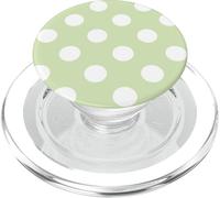 Polka Dots Light Green And White, For Women Girls Polka-Dot PopSockets PopGrip for MagSafe