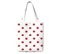 Polka Dots Polkadots Red Dot,Reusable Grocery Bags Shopping Tote Bags Large Capacity Canvas Shoulder bag