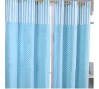 Polka Dots Ready Made Eyelet Curtain Pair Red, Pink, Blue, Multi