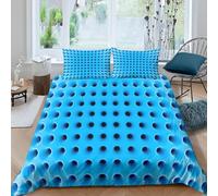 Polka Dots Single Duvet Cover Set 3D Printed Visual Art Bedding Set Ultra Soft Microfiber Quilt Cover 135x200 cm for Single Bed with 2 Pillowcases with Zipper D/1022