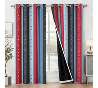 Polka Dots Stripe Curtains 108 Drop, 2 Panels, 90x108 Inch