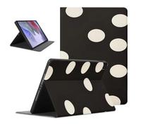 Polka Dots Tablet Case for iPad Mini 6 2021 8.3" | Aesthetic Polka Dot Black Design Cute Flip PU Leather Stand Funda Adjustable Protective Cases for Women Men