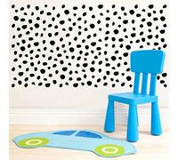 Polka Dots Wall Decals, 256 Pieces Irregular Polka Dot Wall Stickers Removable Vinyl DIY Minimalist Geometric Art Wall Mural for Bedroom Living Room Nursery Door Tile Black