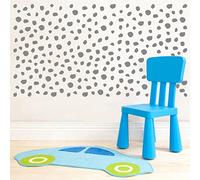 Polka Dots Wall Decals, 256 Pieces Irregular Polka Dot Wall Stickers Removable Vinyl DIY Minimalist Geometric Art Wall Mural for Bedroom Living Room Nursery Door Tile Grey