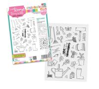 Polkadoodles All The Dirt Gardening Clear Stamps for Card Making, Craft, Scrapbooking, Mixed Media, Pd8929
