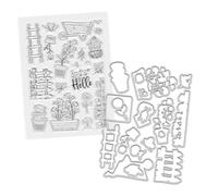 Polkadoodles Garden Therapy Outline Dies for Card Making, Craft, Scrapbooking, Mixed Media, PD8932