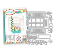 Polkadoodles Pretty Shutter Window Craft Cutting Dies with Window Box & Foliage A5/6 x 8