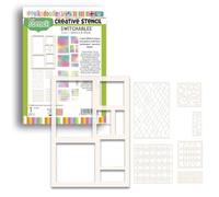 Polkadoodles Switchables Squares & Rectangles Stencil, White