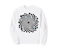 Polkadot Vortex Illusion: Hypnotic Blue & Black Dot Art Sweatshirt