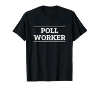 Poll Worker Precinct Volunteer Voting Day Value Graphic T-Shirt, Men, Black, S