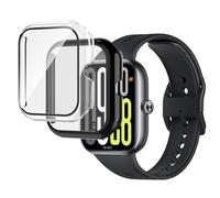 Pollachi 2-Pack Case with Tempered Glass Designed for Xiaomi Redmi Watch 5,Full Coverage Waterproof Hard PC Bumper Cover All Around Anti-Scratch Shockproof Screen Protector Protective Case
