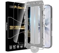 Pollachi [2 Pack Screen Protector for iPhone 17 with Dust-free Bin,iPhone 17 Accessories Tempered Glass Film,Bubble Free Auto-Dust Removal,30 Seconds Installation
