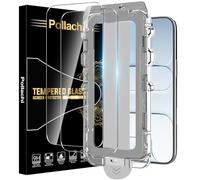 Pollachi [2 Pack Screen Protector for iPhone Air 6.5 Inch with Dust-free Bin,iPhone 17 Air 6.5 Inch Accessories Tempered Glass Film,Bubble Free Auto-Dust Removal,30 Seconds Installation