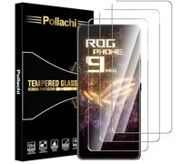 Pollachi for Asus ROG Phone 9/9 Pro Screen Protector [3 Pack] Tempered Glass Film for Asus ROG Phone 9/9 Pro,Protective Film 9H Hardness,Shatterproof,Anti Fingerprints,No Bubbles