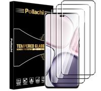 Pollachi for Honor Magic 7 Lite/X9C/X60 Pro Screen Protector,3D Full Coverage Curved Tempered Glass Film,9H Hardness,Explosion-Proof,Anti Fingerprints,No Bubbles-3 Pack