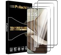 Pollachi for Moto Edge 50 Screen Protector,3D Full Coverage Curved Tempered Glass Film,9H Hardness,Explosion-Proof,Anti Fingerprints,No Bubbles-3 Pack
