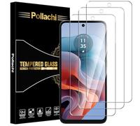 Pollachi for Motorola Moto G34 Screen Protector [3 Pack] Tempered Glass Film Designed for Moto G34,9H Hardness,Shatterproof,Anti Fingerprints,No Bubbles Protective Film