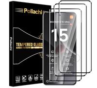 Pollachi for Xiaomi 15 Ultra/15 Pro 5G Screen Protector [3 Pack] Tempered Glass Film for Mi 15 Ultra/15 Pro 5G,Protective Film 9H Hardness,Shatterproof,Anti Fingerprints
