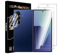 Pollachi Front Tempered Glass for Samsung Galaxy Z Fold 7 Screen Protector 2 Pack+2 Pack Camera lens protector,Samsung Galaxy Z Fold 7 Tempered Glass Front Screen Protector,9H Hardness,No Bubbles