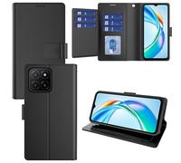 Pollachi Phone Case for Honor X5b(9 Cards),Honor X5b Accessories Flip Magnetic Case, PU Leather Foldable Wallet Cover with Reid Blocking,Holder and Stand[Black]