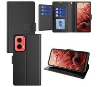 Pollachi Phone Case for Motorola Moto G35(9 Cards),Motorola Moto G35 Accessories Flip Magnetic Case, PU Leather Foldable Wallet Cover with Reid Blocking,Holder and Stand[Black]