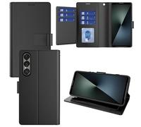 Pollachi Phone Case for Sony Xperia 1 VII 5G(9 Cards),Sony Xperia 1 VII 5G Accessories Flip Magnetic Case,PU Leather Foldable Wallet Cover with Reid Blocking,Holder and Stand[Black]