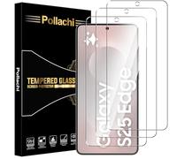Pollachi Screen Protector for Samsung Galaxy S25 Edge [3 Pack] Tempered Glass Film Protective Film 9H Hardness,Shatterproof,Anti Fingerprints,No Bubbles