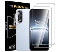 Pollachi Tempered Glass for 1+Plus Nord 5 Screen Protector 2 Pack+2 Pack Camera lens protector,1+Plus Nord 5 Tempered Glass Screen Protector,9H Hardness,Anti-Scratch,No Bubbles