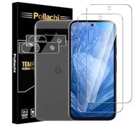 Pollachi Tempered Glass for Google Pixel 8a Screen Protector [2+2 Pack Camera lens protector,Google 8a 9H Tempered Glass Screen Protector,9H Hardness,Anti-Scratch,HD No Bubbles