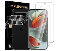 Pollachi Tempered Glass for Google Pixel 9 Pro 5G Screen Protector 2 Pack+2 Pack Camera lens protector,Google Pixel 9 Pro 9H Tempered Glass Screen Protector,9H Hardness,Anti-Scratch,No Bubbles