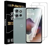 Pollachi Tempered Glass for Motorola Moto G56 Screen Protector 2 Pack+2 Pack Camera lens protector,Motorola Moto G56 Tempered Glass Screen Protector,9H Hardness,Anti-Scratch,No Bubbles