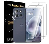 Pollachi Tempered Glass for Motorola Moto G86 Power Screen Protector 2 Pack+2 Pack Camera lens protector,Motorola Moto G86 Power Tempered Glass Screen Protector,9H Hardness,Anti-Scratch,No Bubbles