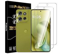 Pollachi Tempered Glass for Motorola Moto G86 Screen Protector 2 Pack+2 Pack Camera lens protector,Motorola Moto G86 Tempered Glass Screen Protector,9H Hardness,Anti-Scratch,No Bubbles