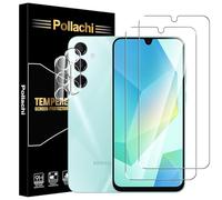 Pollachi Tempered Glass for Samsung Galaxy A16 5G Screen Protector 2 Pack+2 Pack Camera lens protector,Samsung Galaxy A16 5G 9H Tempered Glass Screen Protector,9H Hardness,Anti-Scratch,No Bubbles