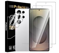 Pollachi Tempered Glass for Samsung Galaxy S25 Ultra 5G Screen Protector 2 Pack+2 Pack Camera lens protector,Samsung S25 Ultra 9H Tempered Glass Screen Protector,9H Hardness,Anti-Scratch