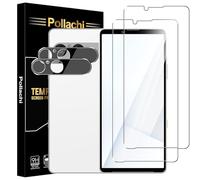 Pollachi Tempered Glass for Sony Xperia 10 VII Screen Protector 2 Pack+2 Pack Camera lens protector,Sony Xperia 10 VII Tempered Glass Screen Protector,9H Hardness,Anti-Scratch,No Bubbles