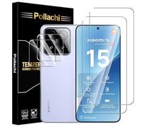 Pollachi Tempered Glass for Xiaomi 15 5G Screen Protector 2 Pack+2 Pack Camera lens protector,Mi 15 5G 9H Tempered Glass Screen Protector,9H Hardness,Anti-Scratch,No Bubbles