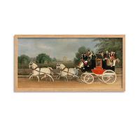 Pollard London Farringdon Coach Buckland House Painting Framed Wall Art Print Long 25X12 Inch