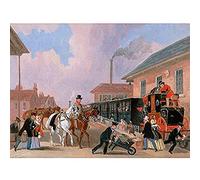 Pollard Louth London Royal Mail Coach Painting Unframed Wall Art Print Poster Home Decor Premium