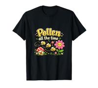 Pollen All The time Plant Parent Cottagecore Bees T-Shirt