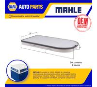 Pollen / Cabin Filter fits BMW 740D E38 3.9D 99 to 01 Mahle 2339888 64118390377