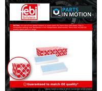Pollen / Cabin Filter fits BMW i3 I01 6 65 2013 on 64116823724 64119321876 Febi