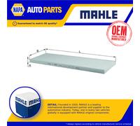 Mahle Original Cabin Pollen Filter LA123 - Fits Citroen Jumper, Fiat Ducato, Peugeot Boxer